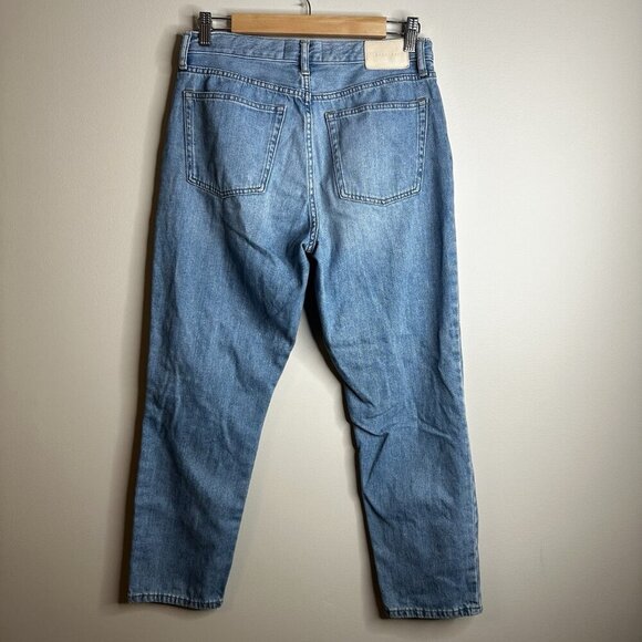 Everlane Womens Super Soft Straight Leg Jeans Size 28 Cotton Med Wash Mid Rise - Picture 8 of 12